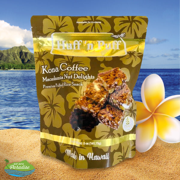 Huff ‘n Puff Kona Coffee Macadamia Nut Delights